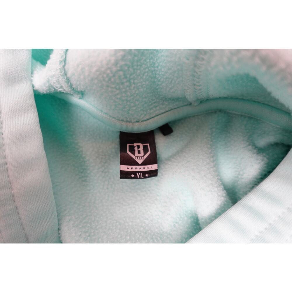 Baseball Lifestyle 101 BSBL-SZN Youth Hoodie - Mint/White - Picture 6 of 8